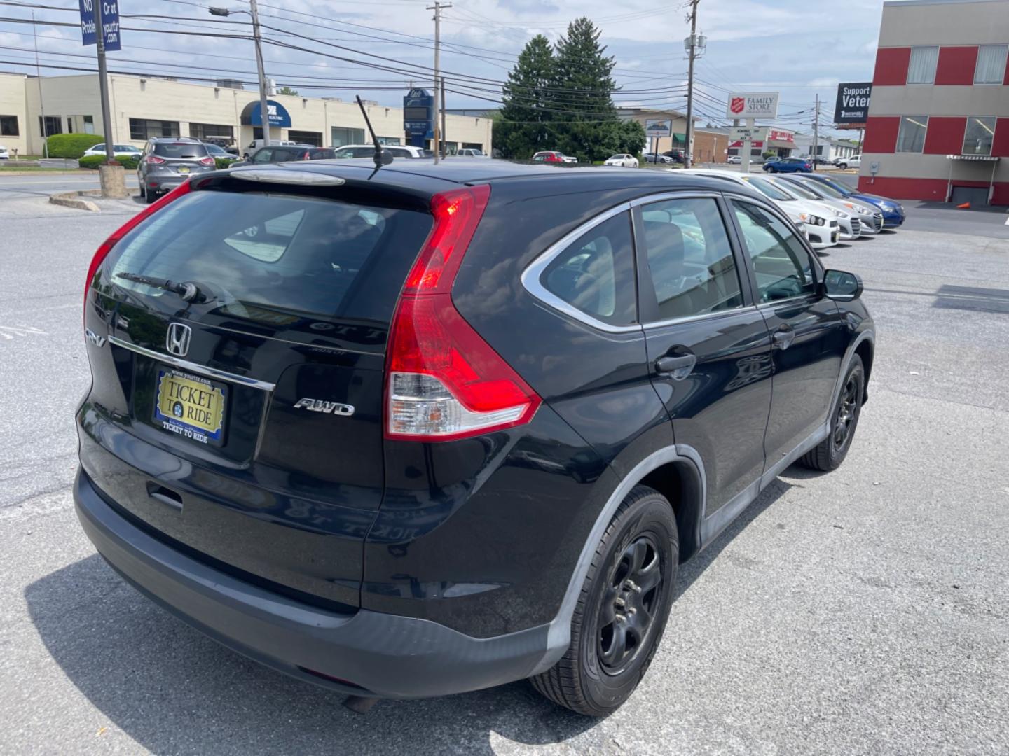 2012 BLACK Honda CR-V LX 4WD 5-Speed AT (2HKRM4H34CH) with an 2.4L L4 DOHC 16V engine, 5-Speed Automatic transmission, located at 1254 Manheim Pike, Lancaster, PA, 17601, (717) 393-9133, 40.062870, -76.323273 - Photo#4